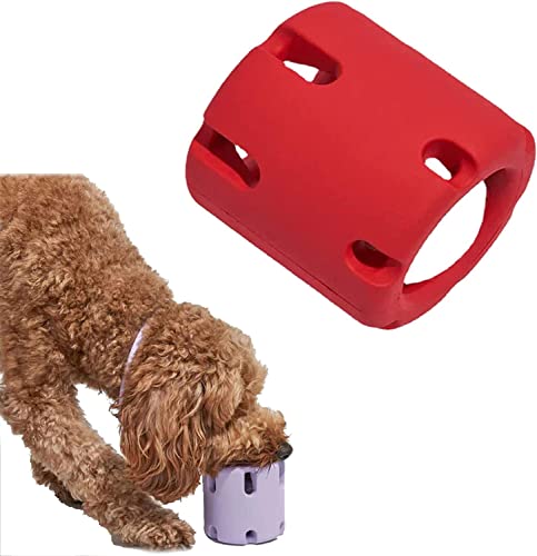 Tennis Tumble Puzzle Toy, Dog Tennis Cup,Dog Puzzle Toys Stress Release Game,Interactive Chew Toys for Dogs for Small and Medium Dogs Puppies,Rot,1PCS von RebeSCo