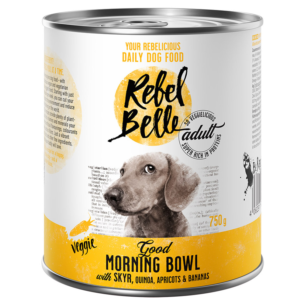 16 + 8 gratis! 24 x 375 g /24 x 750 g Rebel Belle  - Good Morning Bowl - veggie (24 x 750 g) von Rebel Belle