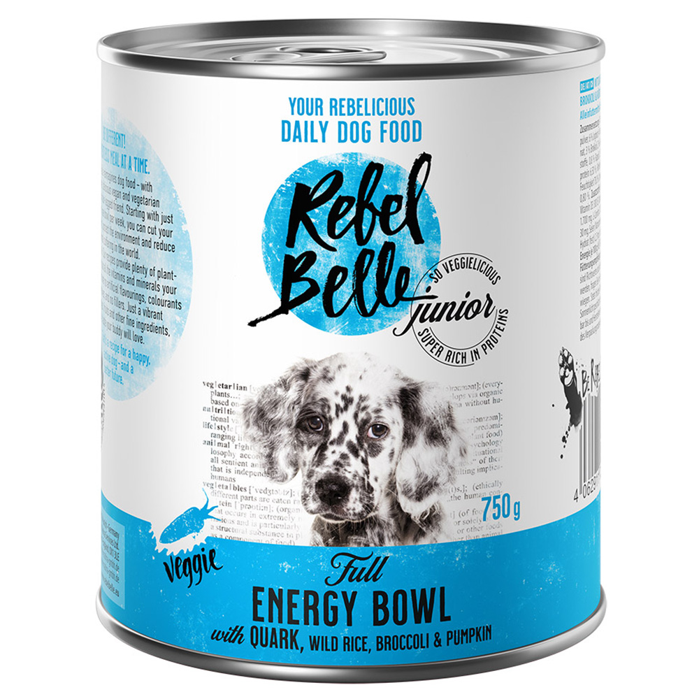 16 + 8 gratis! 24 x 375 g /24 x 750 g Rebel Belle  - Junior Full Energy Bowl - veggie (24 x 750 g) von Rebel Belle