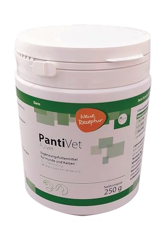 PantiVet Pulver für Hunde und Katzen – Natürliche Verdauungshilfe & Magen-Darm-Stabilisierung, Ideal für Diabetiker, Ergänzungsfuttermittel mit Flohsamenschalen, Ananas & Banane, 250g von Rebopharm