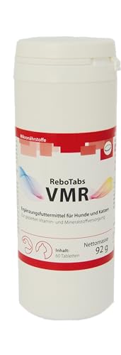 VMR Tabletten für Hunde & Katzen 60 Stück: Vitaminen & Mineralstoffen für Hund & Katze, Kann zur Steigerung es Wohlbefindens bei älteren Tieren beitragen, Ideal für Welpenaufzucht, Zuckerfrei von reboVet