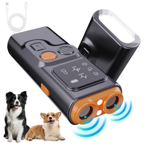 Anti Barking Device for Dogs - Antibellgerät für Hunde mit Ultraschall Anti Bell Gerät Hunde mit LED-Taschenlampe & HD-Display | Hundetrainingsgeräte für Verhaltenskorrektur & Hundeabwehr von Recitem