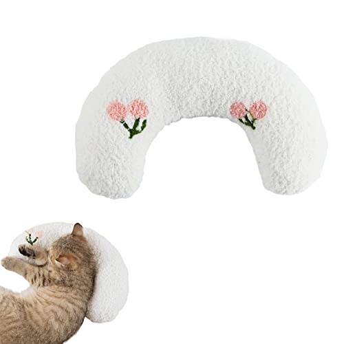 Katzenkissen Flauschig, 2 in 1 Weiches Katzenbett, Katzenkissen Waschbar, Hundebett für Kleine Hunde, Flauschiges Katzenbett für Indoor-Katzen, Katzenschlafplatz, Katzenbettchen Katzendecke (Weiß) von Recitem