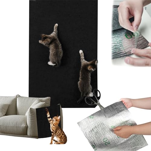 Kratzbrett Katze, Kratzmatte Katze Selbstklebend, [100cmx30cm] Kratzschutz Sofa Katze, Kratzbrett Katzen kratzschutz, Katzenkratzmatte, AntiKratz Tape für Möbel Couch Sofa Wand Tür Schutz von Recitem