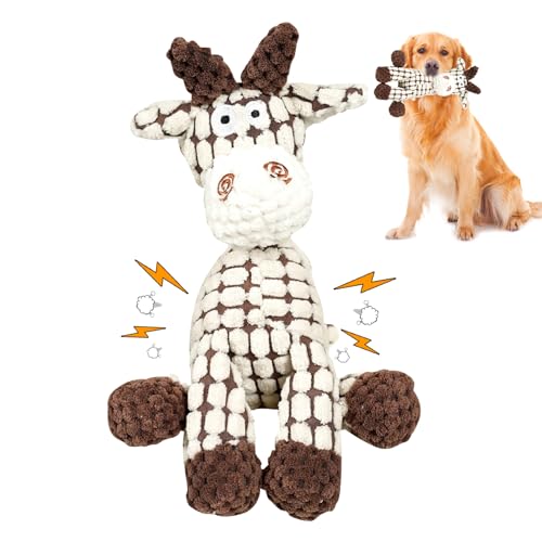 Recitem Hundespielzeug, Unzerstörbar Spielzeug Hund, Hundespielzeug Unzerstörbar für Zahnreinigung, Puppy Seil Spielzeug Plüschtier, Interaktives Hundespielzeug für Kleine Mittelgroßen Hund (1 Weiß) von Recitem