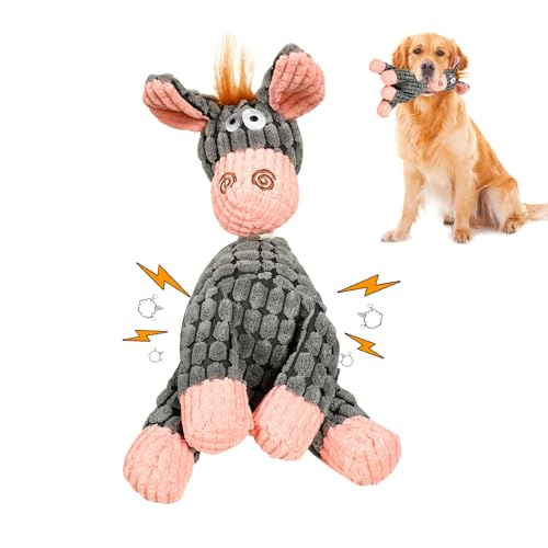 Recitem Hundespielzeug, Unzerstörbar Spielzeug Hund, Hundespielzeug Unzerstörbar für Zahnreinigung, Puppy Seil Spielzeug Plüschtier, Interaktives Hundespielzeug für Kleine Mittelgroßen Hund (1 Rot) von Recitem