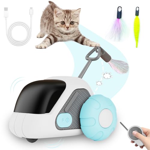 Recitem Interaktives Katzenspielzeug Selbstbeschäftigung, Intelligenzspielzeug für Katzen Elektrisch, SmartyFlip Cat Toy, Spielzeug für Katzen USB Aufladbar, Katzenbeschäftigung (Blau) von Recitem