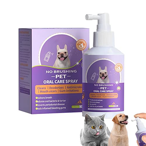 Recitem Pet Clean Teeth Spray, 2024 Neues Petclean Zahnpflege Spray für Hunde & Katzen, 1/2PCS Tierliebhaber Dentalspray, Kein Bürsten erforderlich, Zahnsteinentferner für Hunde & Katzen (1 PCS) von Recitem