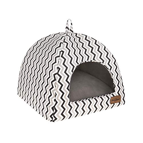 Recobed Hundehöhle Katzenhöhle Crete Grau Kuschelhöhle M (50cm x 50cm) von Recobed