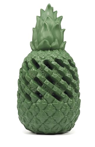 Ananas Power Hundespielzeug aus Naturkautschuk, fördert die Reinigung der Zähne, Snack-Loch von Record