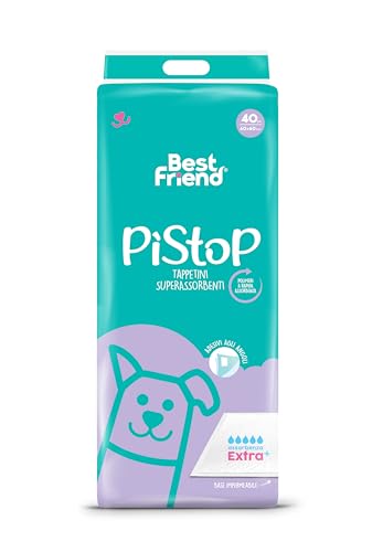 Best Friend PìStop Extra+ Einweg-Einlagen. Extra maximale Saugfähigkeit. Hygiene-Matten für Hunde 60 x 60 cm. Packung mit 40 Stück, Einweg, reißfest und geruchshemmend. Kleine, mittlere und große von Record