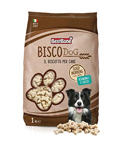 Bestbone Biscodog Goodmorning Leckere und knusprige Milchkekse für Hunde Vitamin C und Kalzium - 1 kg von Record