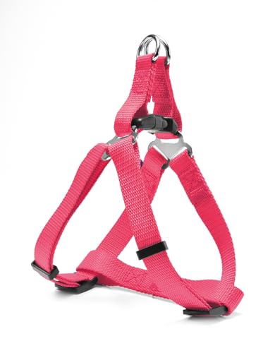 Record Hundegeschirr Rapido aus weichem Nylon mit Metallschnallen und Schnellverschluss | Rosa, XL - Umfang 53-81 cm von Record