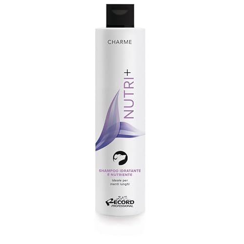 Record Charme Hundeshampoo Nutri+ Restrukturierungsshampoo für langes Fell, professionelles Pflegeshampoo mit Zitrusduft. Hergestellt in Italien, 250 ml von Record