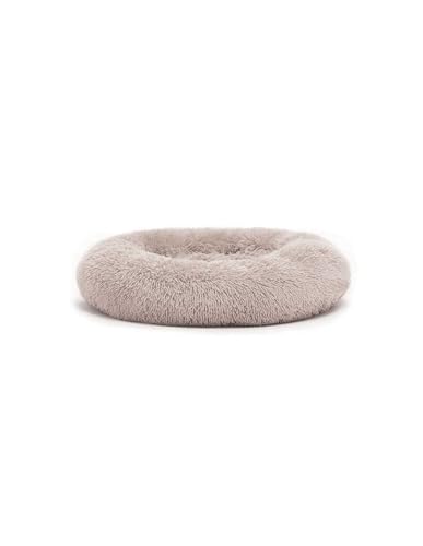 Record - Hundebett Donut für Hunde und Katzen, mit Rutschfester Unterseite, wasserdicht und waschbar, rundes Kissen, Durchmesser 50 x 25 cm, Farbe Dunkelbeige von Record