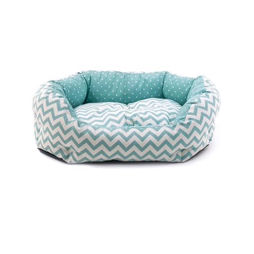 Record - Prime Nanne Welpenbett Gepolstertes Katzenbett für Hunde und Katzen Welpen Weich und Gemütlich Kissen für Hunde und Katzen |XS-50 x 45 x 18 cm, Aquamarin von Record