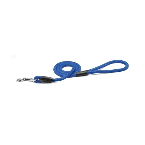 Record Record Schlauchformige Hundeleine Aus Weichem Und Widerstandsfahigem Nylon Mit Kunststoffdetails Ausgestattet. Mit Metallkarabiner | Farbe Blau, Größe M 1,8 cm, Länge 150 cm von Record