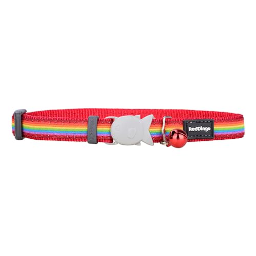 Red Dingo, Sicherheits-Katzenhalsband, 33 cm, Regenbogenfarben, 1 Stück von Red Dingo