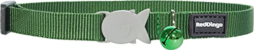 Red Dingo Cat Collar Plain, Green, Extra Small 12mm von Red Dingo