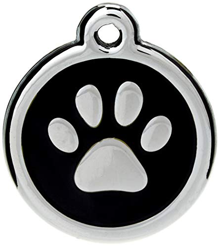 Red Dingo Halsbandanhänger für Hunde, Hundepfote Schwarz 30 mm von Red Dingo