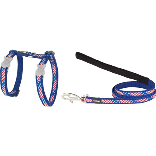 Red Dingo Hundegeschirr US Flag 21-35 cm Blau von Red Dingo