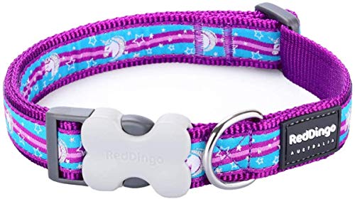 Red Dingo Hundehalsband, Einhorn-Design, Violett, Größe L von Red Dingo