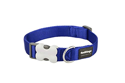 Red Dingo Hundehalsband, unifarben, Größe L, 2,5 x 41–63 cm, Dunkelblau von Red Dingo