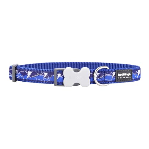 Red Dingo Hundehalsband Style Lightning Marineblau 41-63 cm von Red Dingo