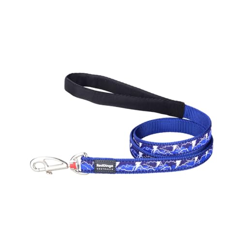 Red Dingo Hundeleine Style Lightning Marineblau 15 mm x 120 cm von Red Dingo