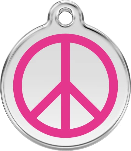 Red Dingo Hundemarke Peace Pink inklusive Gravur (S) von Red Dingo