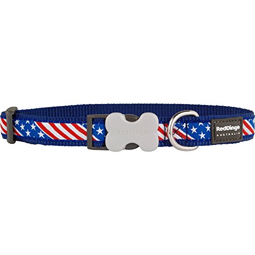 Red Dingo Stars & Stripes Halsband, 12 mm breit, 20,3–31,8 cm lang von Red Dingo