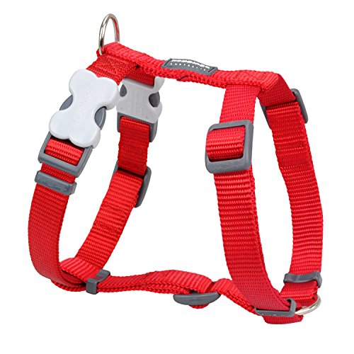 Trilus DH-ZZ-RE-15 Nylon Hundegeschirr, rot, S von Red Dingo