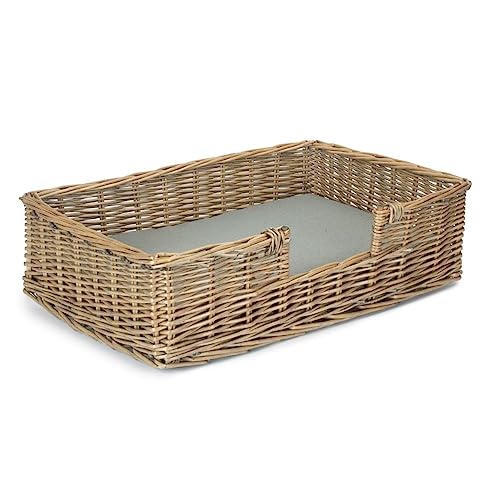 Red Hamper Hundebett mit Kissen, rechteckig, Weidengeflecht, mittelgroß von Red Hamper