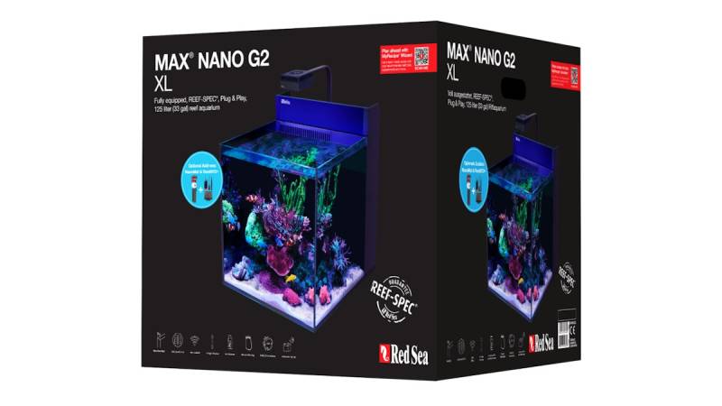 Red Sea MAX NANO XL G2 Aquarium mit Unterschrank weiß