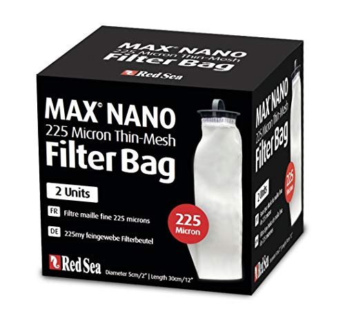 Red Sea Max Nano Ersatz 225 Mikron Dünn-Mesh Filterbeutel, 2er Pack (730773405800) von Red Sea Max