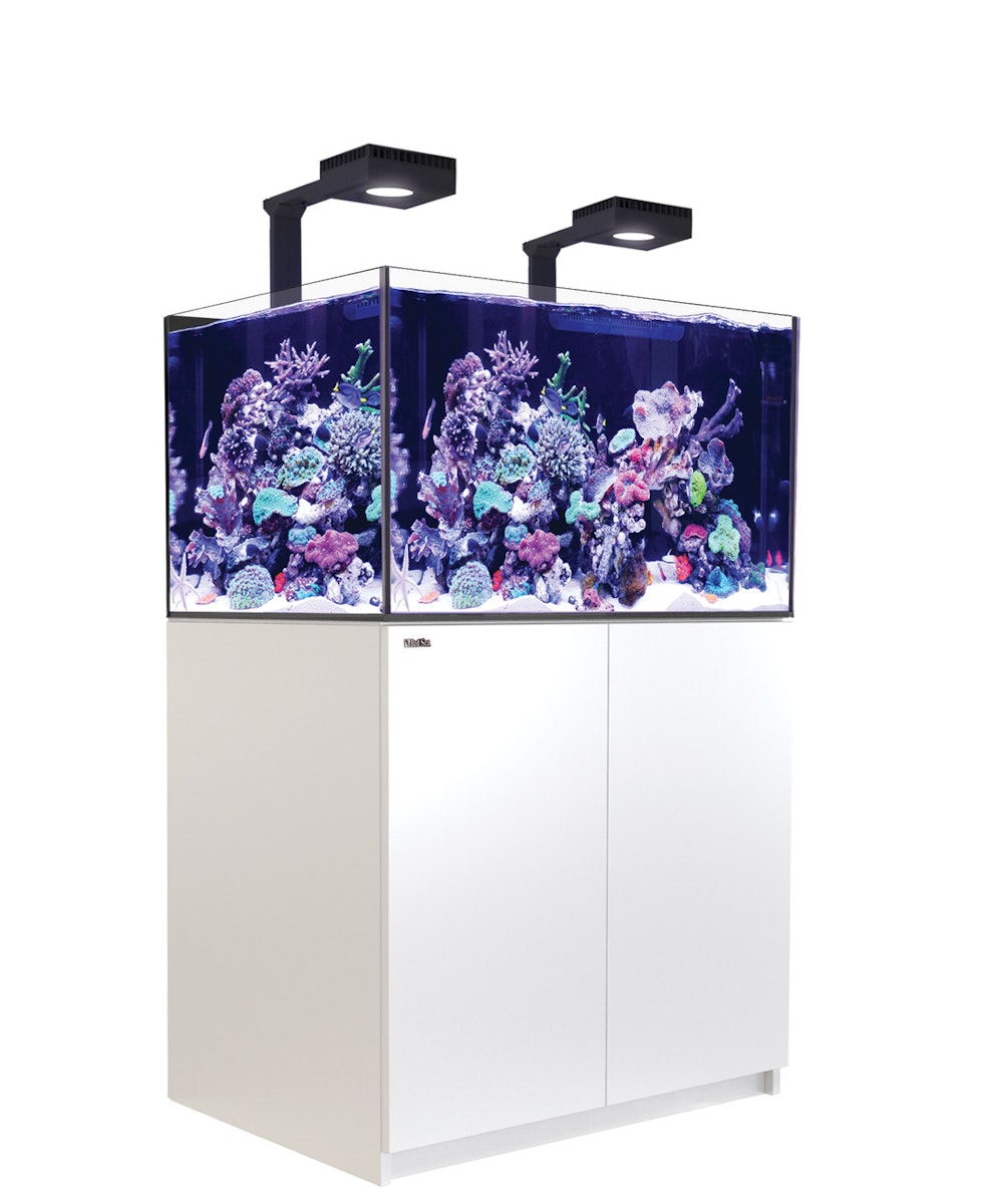 Red Sea REEFER 300 XL Deluxe (G2 - Modelljahr 2022) 2 x LED 90 Meerwasseraquarium mit Unterschrank weiß