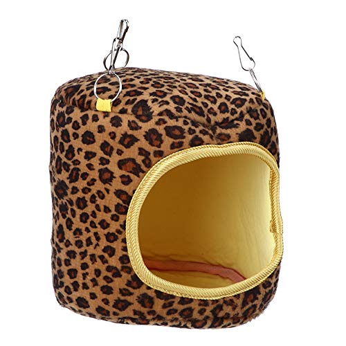 Redxiao 【𝐁𝐥𝐚𝐜𝐤 𝐅𝐫𝐢𝐝𝐚𝒚 𝐃𝐞𝐚𝐥𝐬】 Wiederverwendbare Baumwoll-Hamster-Hängematte, Hamster-Hängebett, hängendes schlafendes Chinchilla-Igel-Meerschweinchen für Eichhörnchen(Leopard Yellow) von Redxiao