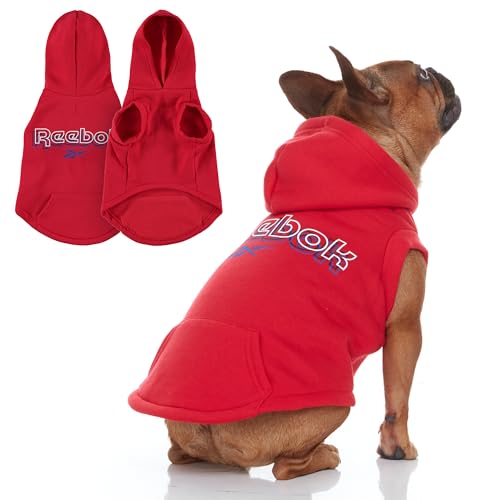 Reebok Fleece-Hundepullover – Pullover mit Loch für die Leine, warm, gemütlich, perfektes Weihnachts-Outfit für kleine, mittelgroße und große Hunde von Reebok