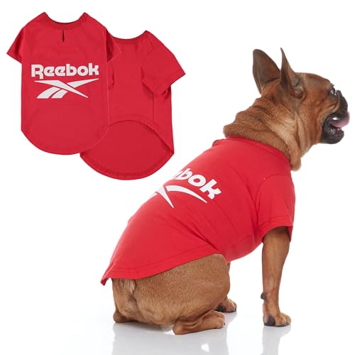 Reebok Hunde-Shirts - Leichte Hunde-T-Shirts für kleine, mittelgroße und große Hunde, lustige athletische Themen-Hunde-Shirts mit Reebok Design, tolles Welpen-Sommerkleidung Outfit für alle Rassen, von Reebok