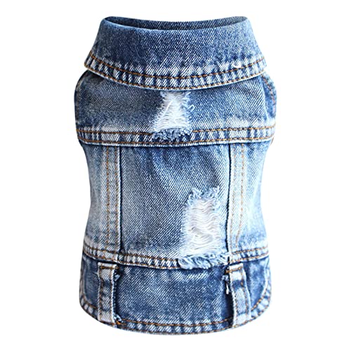 Hundekleidung Klein Hund Chihuahua Kleidung Hunde Weste Kleidung Hunde Frühlingsmode für kleine Jeans Coole Katzen Hundehemd Atmungsaktive Jacke Haustierkleidung Chihuahua Kleidung Mädchen Tutu von Reepetty