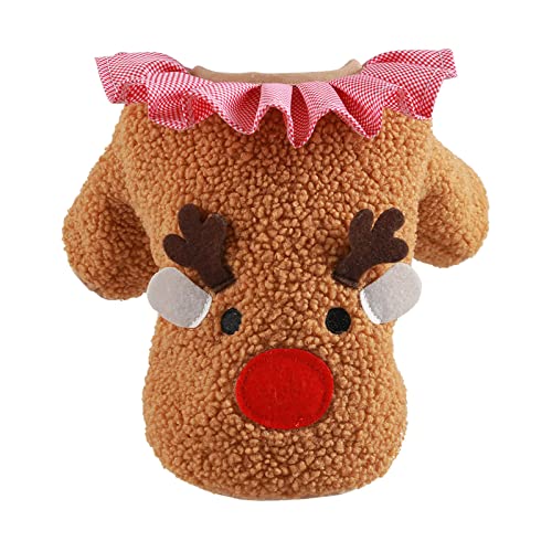 Reepetty Prinzessinnenkleider Tutu Haustier-Weihnachtslamm-Fleece-KleidungHoliday Puppy Costume Lamm-Fleece-Kleidung Haustierkleidung Hundepulli Chihuahua von Reepetty