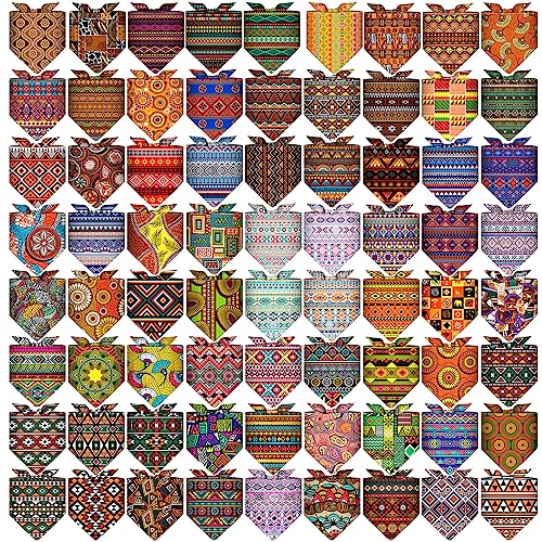 72 Packungen Hundehalstücher Bulk Buffalo Plaid Hund Bandana Sommerschal Dreieck Obst Hund Sabber Lätzchen Obst Waschbar Bandana Verstellbares Halstuch Hund Katze Bandana für Strand Kleine Mittlere von Reginary