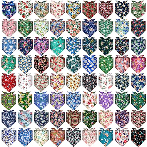 72 Packungen Hundehalstücher Bulk Buffalo Plaid Hund Bandana Sommerschal Dreieck Obst Hund Sabber Lätzchen Obst Waschbar Bandana Verstellbares Halstuch Hund Katze Bandana für Strand Kleine Mittlere von Reginary