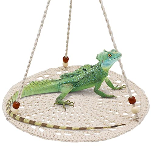 Reheyre Pet Small Animal Hanging Hammock, Small Pet Cage Hammock, Guinea Pig Rat Hamster Hanging Hammock, Pet Hamster Hanging Toy for Frettchen Papagei Rat Chinchilla Beige von Reheyre