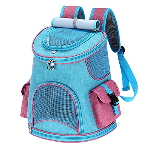 Reheyre Pet Carrier Rucksack, Hundetrage Rucksack Doppelreißverschluss Design, Welpenrucksack Tragetasche, Katzenrucksack Tragetasche, Haustier Tragetasche für Reisen, Wandern, Spazierengehen & von Reheyre