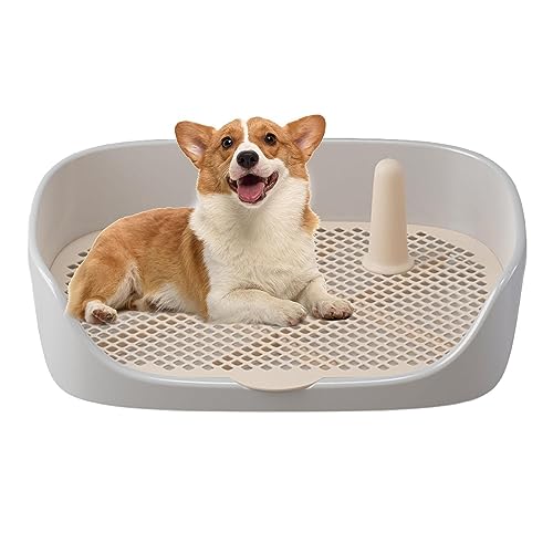 1/2 STÜCK Mesh-Hundetoilette Pet Training Pee Pad Holder Katzenklo Dog Potty Tablett | Netz-Hundetrainingstoilette mit Zäunen, abnehmbare Töpfchen-Trainingspolster für mittelgroße, kleine Hunde Katzen von Rehmanniae