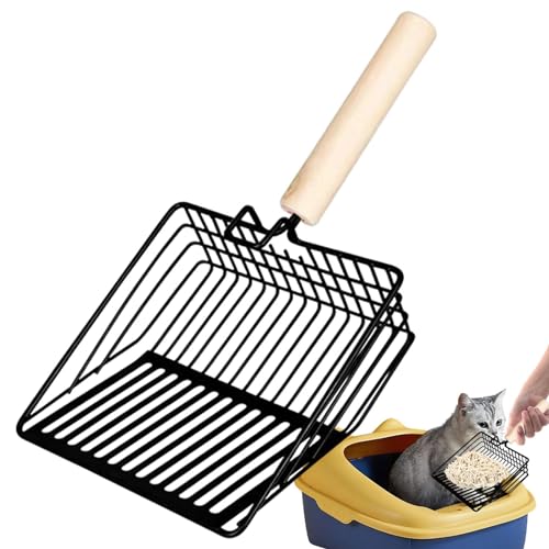 Rehmanniae Kitten Metal Scooper, Schaufelschaufel für kleine Haustiere - Tragbarer Katzenkotheber,Abriebfeste, ergonomische Katzenstreuschaufel zum Kotsieben von Rehmanniae