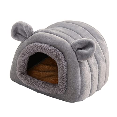 Rehomy Meerschweinchenbett Kaninchen-Versteck Warm Fleece Kuscheltasse waschbar Winter Schlafhaus für kleine Haustiere/Frettchen/Chinchilla/Häschen von Rehomy