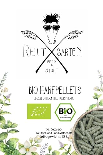 Reitgarten´s Bio Hanfpellets 10 kg Pferd Pellets Hanf Organic Superfood Leckerlie von Reitgarten