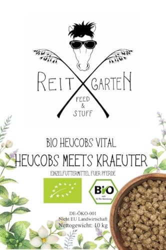 Reitgarten´s Bio Heucobs Vital - Heucobs Meets Kräuter 10 kg Pferdefutter Bio von Reitgarten